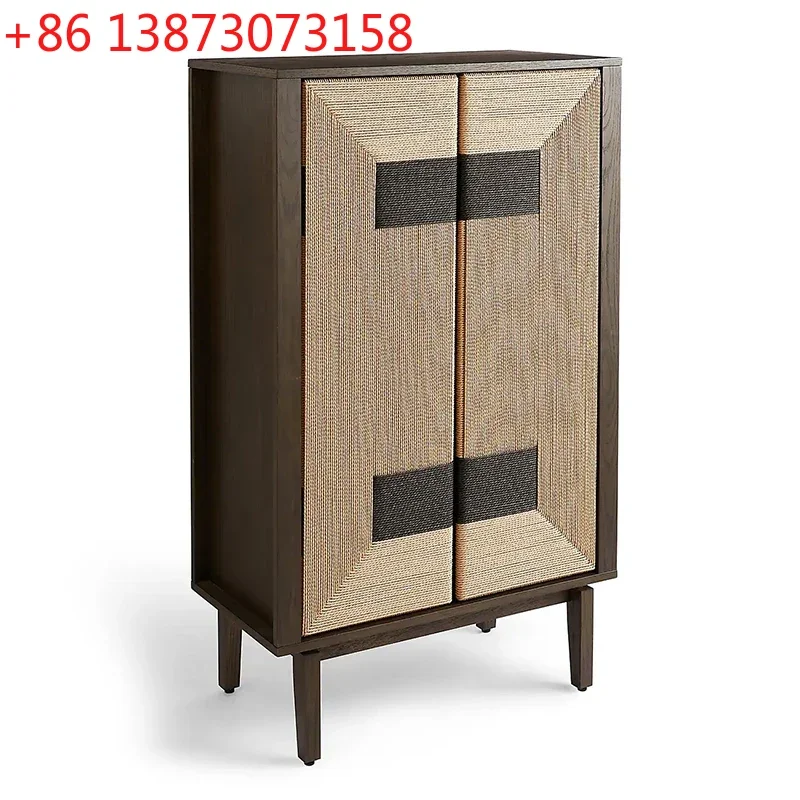 Nordic wabi sabi antique style storage cabinet B & B home showcase