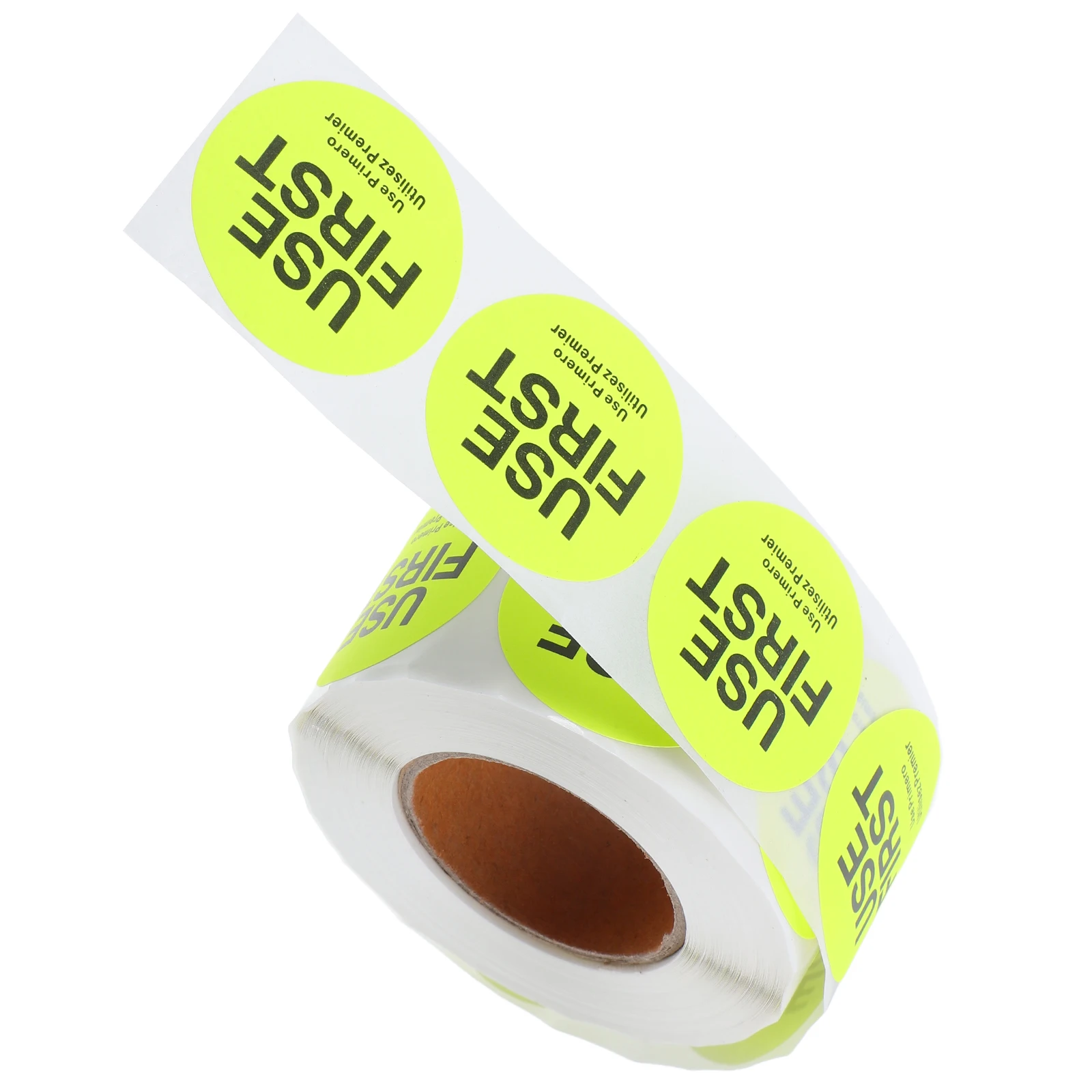 

1 Roll Inventory Control Labels Yellow Food Service Stickers Removable Dots Adhesive Labeling For Restaurant Storage Kitchen
