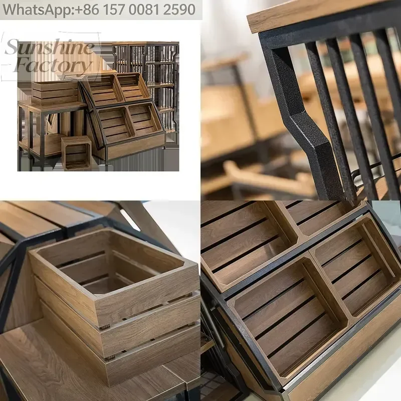 Design Whiskey Display Cabinet bar Wine Storage Wooden Display showcase