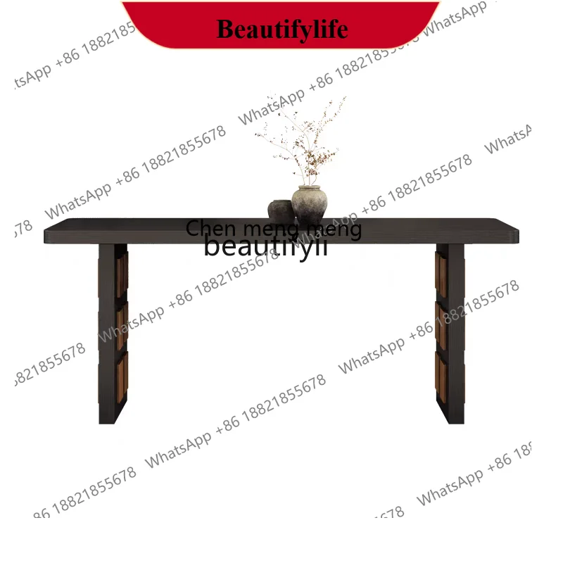 z183 Creative dining table Home living room Log long table Modern simple desk Workbench
