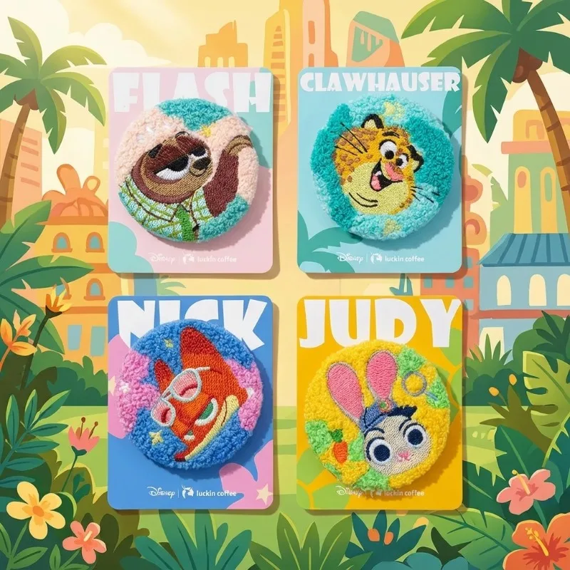 

Магнитный значок-подвеска 2026 Zootopia, круглый, плюшевый, для холодильника, рюкзака, креативный, хит продаж