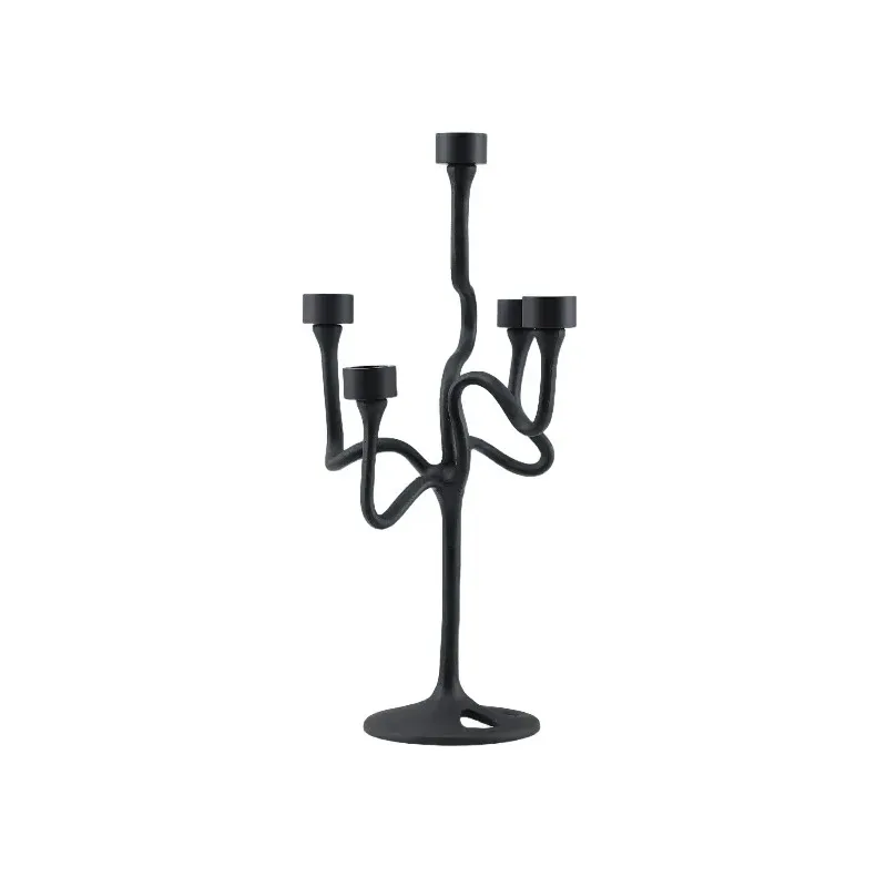 Metal Candle Stand Creative Distorted Line Candle Holder Gold Candle Stick Holder Home Decoration Accessories Candles