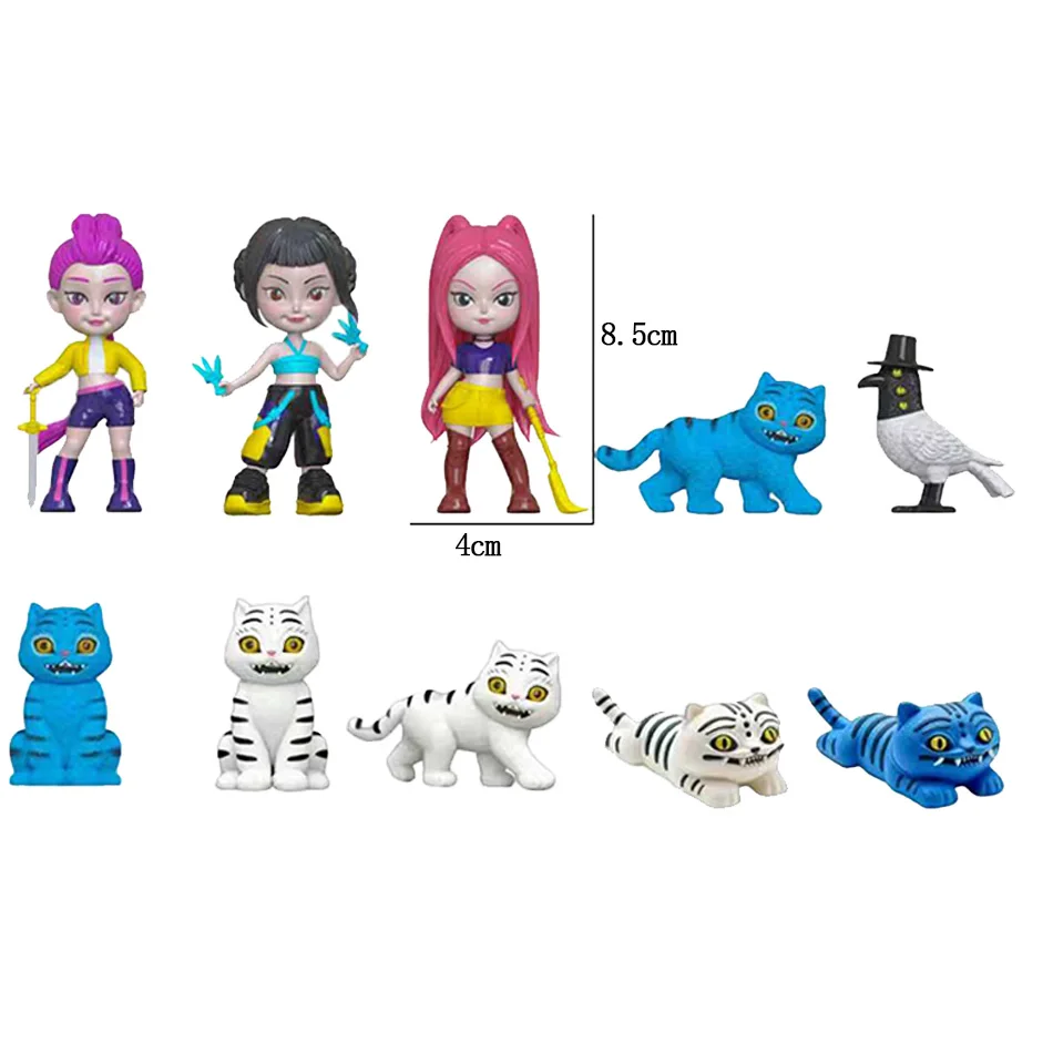 Anime kpop Demon Hunters Action Figure Set - Rumi Mira Zoey Blind Box Tijger Speelgoed Bureau Decoratie Standbeelden Ornament voor Kinderen Geschenken