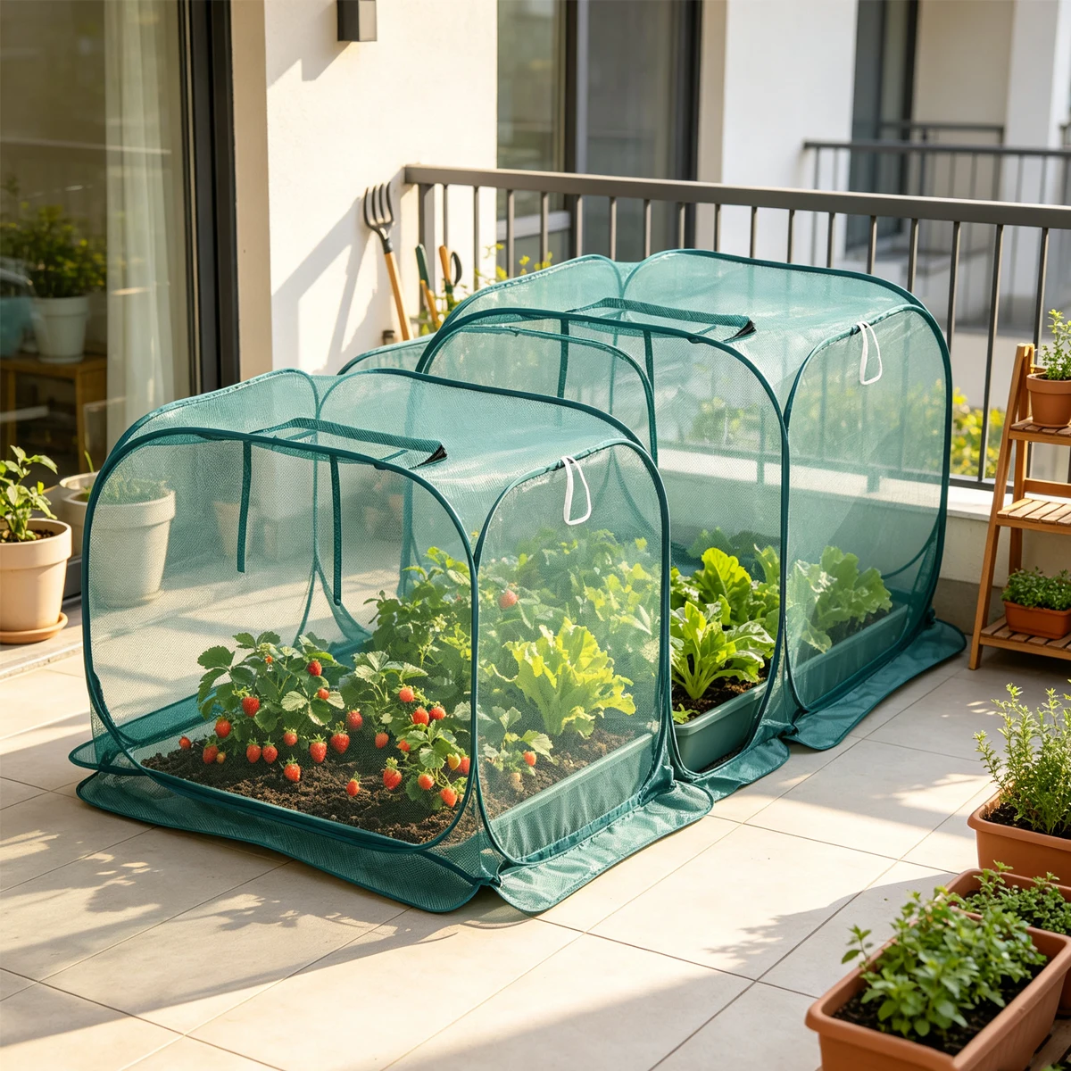 Pop-Up Garden Row Plant Cover Protective Outdoor Accessories Gadget Pot Thermal Blanket for Plants Gardening Things Supplies