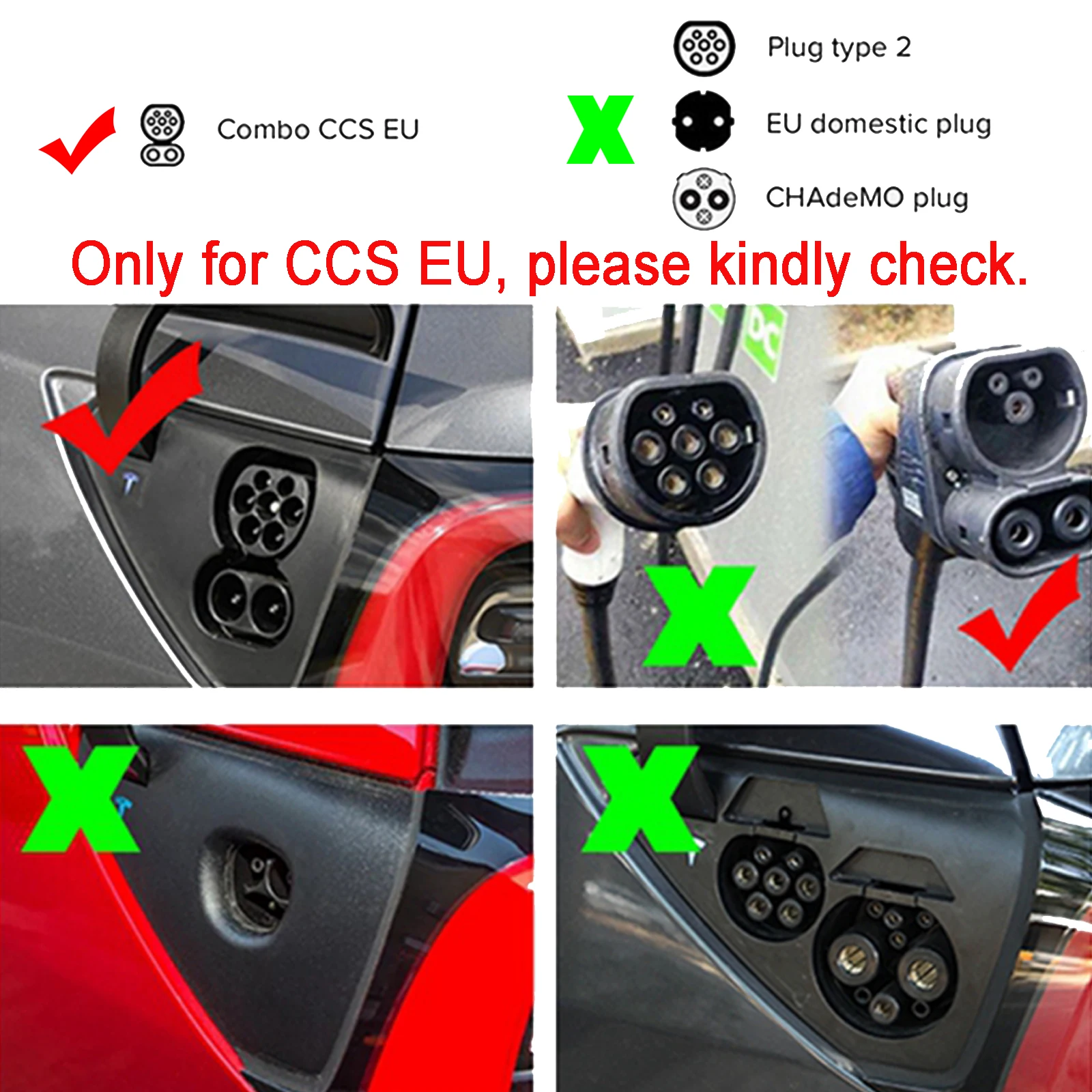 Silicone Car Charging Port Waterproof Cover Charger Hole Protector Dust Cover Cap for Tesla Model 3 2017 - 2020 Model Y CCS EU
