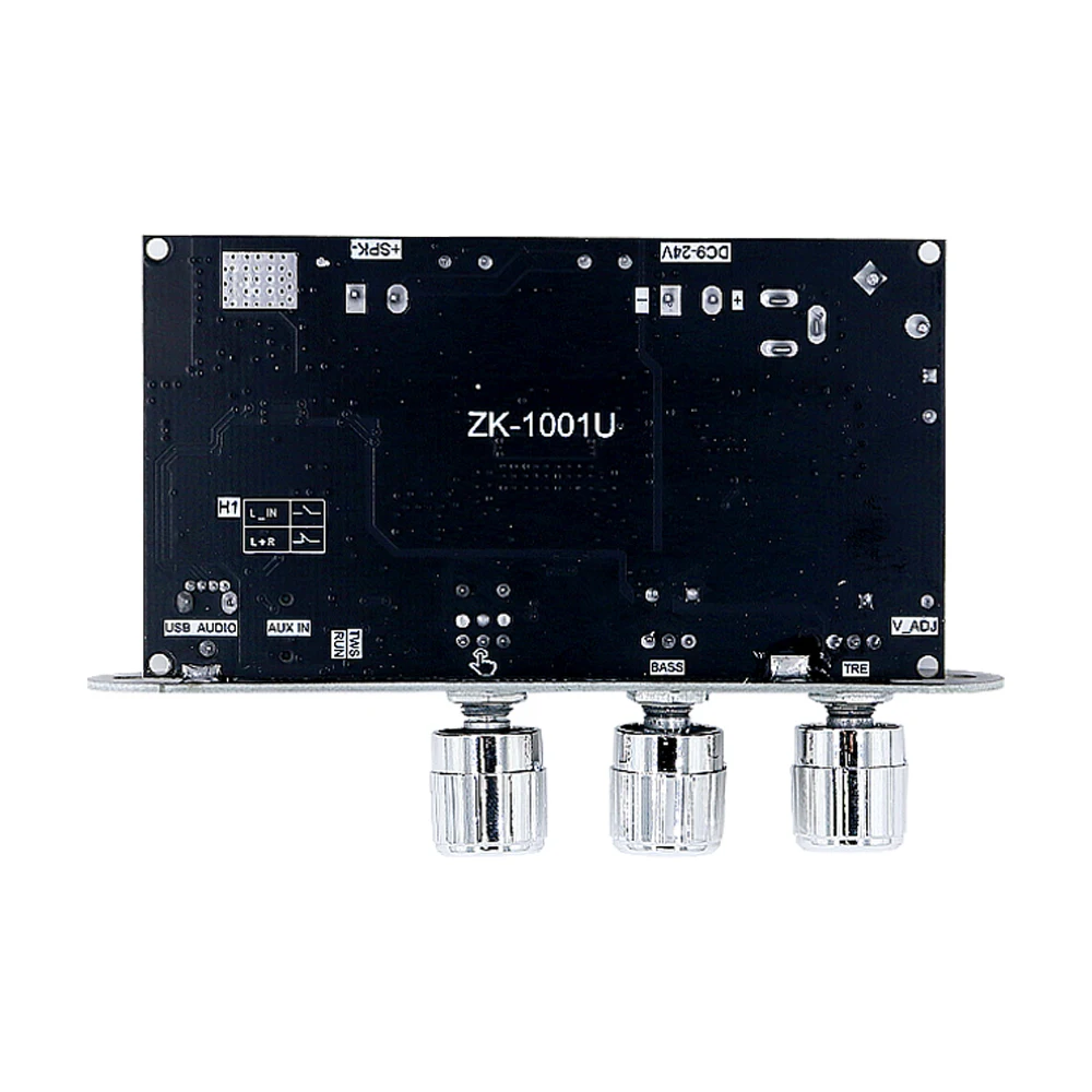 ZK-1001U Scheda amplificatore mono Bluetooth da 100 W con circuito boost TPA3116D2 Supporto ingresso USB AUX TWS DC 9–24 V