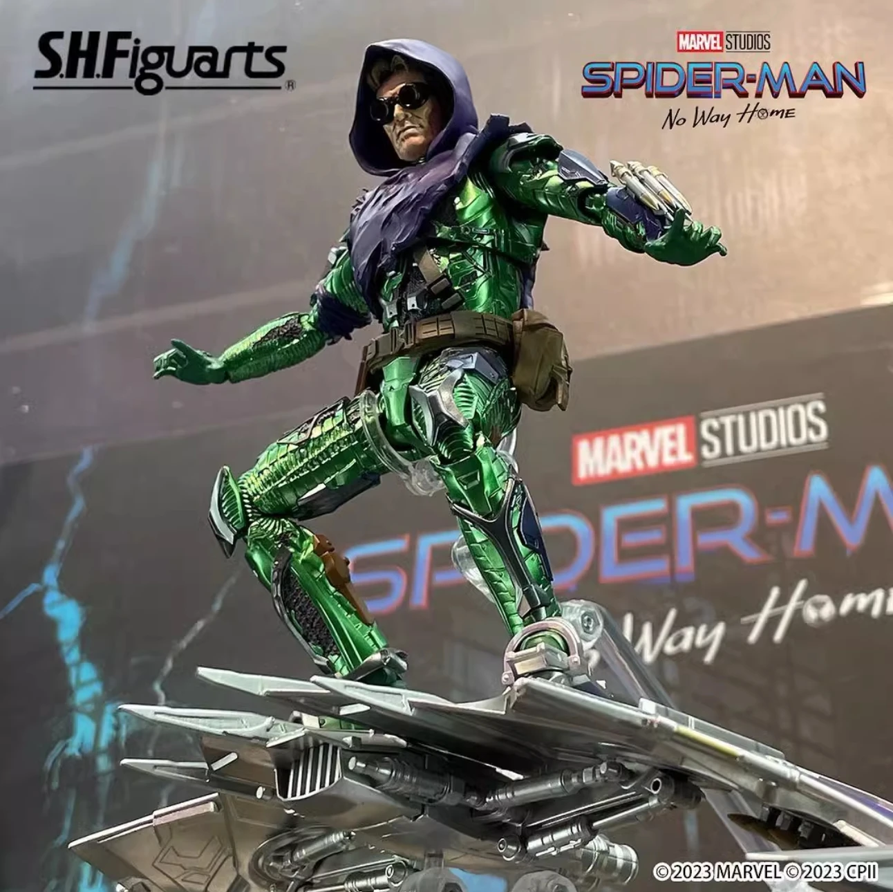 SH Figuarts SHF Figura de acción de Spider Man Goblin verde, modelo de juguete coleccionable, regalos originales en Stock