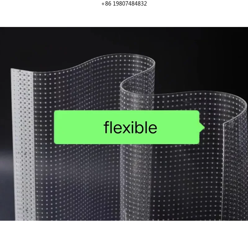 

Indoor Outdoor Flexible Transparent LED Film Glass Screen, Aliexpress Hot Sale P4 P5 P6 P8 P10 P16 for Commercial Advertising
