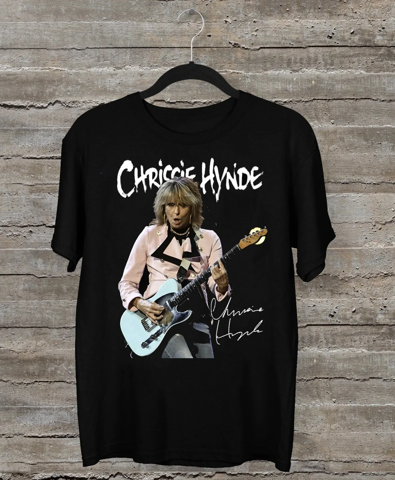 

НОВАЯ черная рубашка всех размеров с подписью Chrissie Hynde The Pretenders