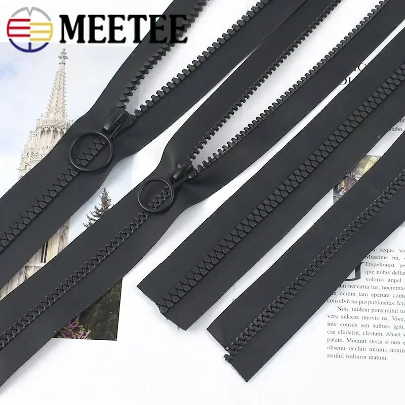 2/5M 5# 8# Waterproof Zippers with Zipper Puller Resin Zip Tape for Outdoor Tent Jacket Repair Kit Clothes Sewing Zips Accessory