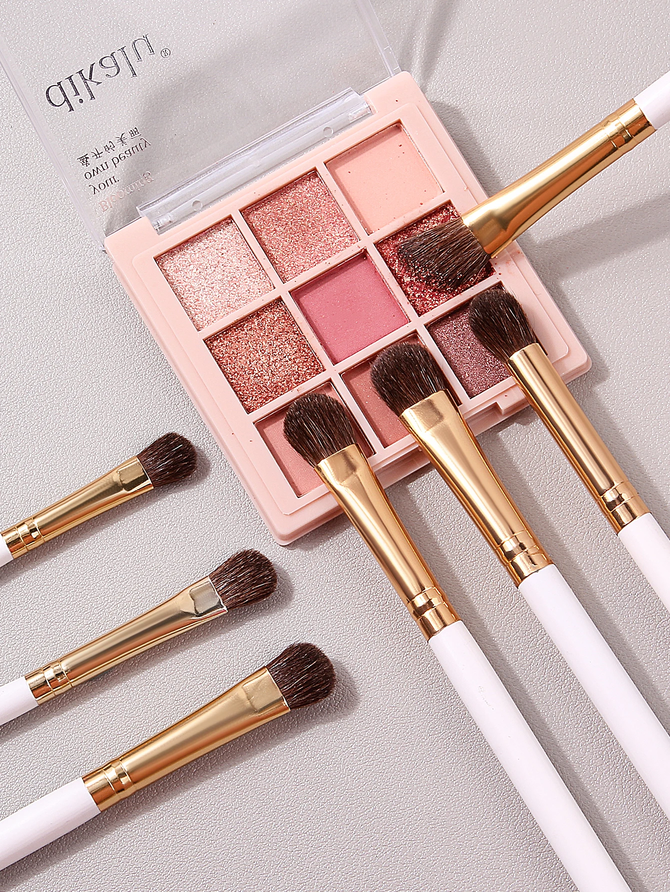 7-delige oogschaduw make-up kwasten set natuurlijk dier paard pony zacht haar cosmetica blending smudge shader borstel beauty kit