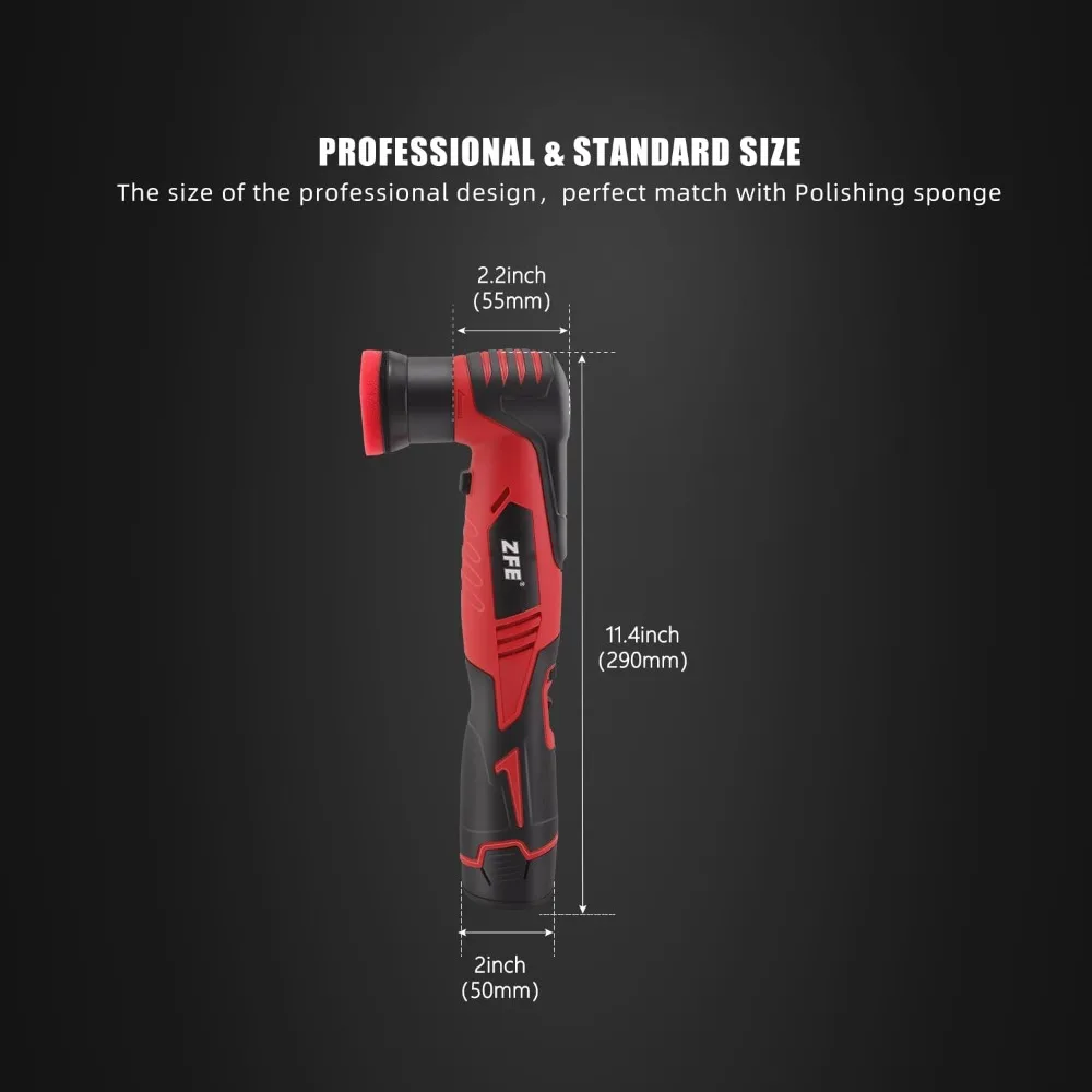 آلة تلميع السيارة الصغيرة ذات السرعة المتغيرة 12 فولت، آلة تفصيل السيارة، بطاريات قابلة لإعادة الشحن، ملمع لتفصيل السيارة