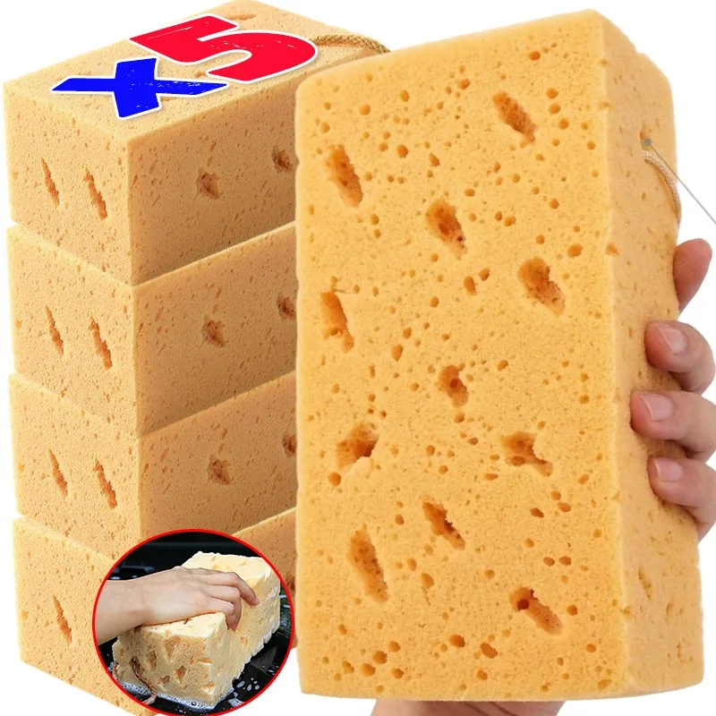 Car Washing Sponge Extra Large Honeycomb Sponges Brush Dusting Detailing Washing Sponge Car Cleaning Tools Car Accessories