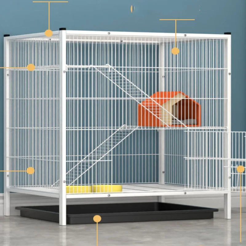 With wheel Large squirrel Honey Bag Glider Flying Kangaroo Three-floor villa Longcat Mink Pet bird parrot cage Square tube cage