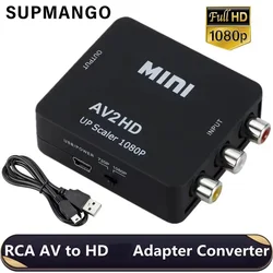 RCA AV To HDMI-compatible Converter AV/CVSB L/R Video Box HD 1080P 1920*1080 Support NTSC PAL Output AV To HDMI-compatible