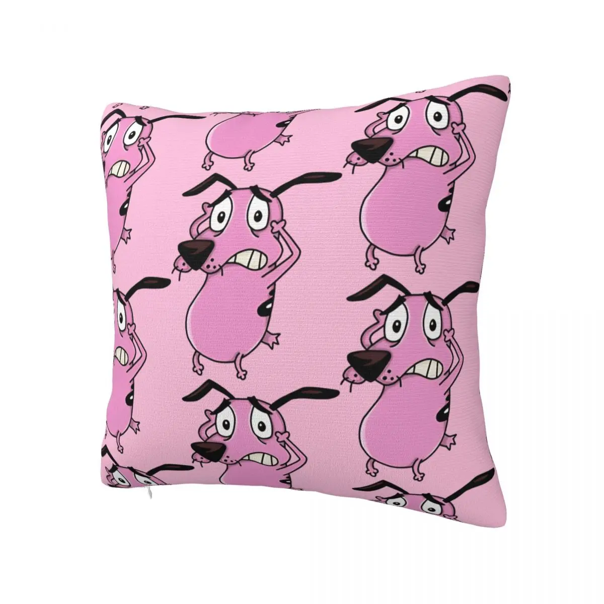 C-Courages Cowardly Dog Cute Pillowcase Double-sided Printing Cushion Cover Decor Pillow Case Cover Home Zippered 45X45cm