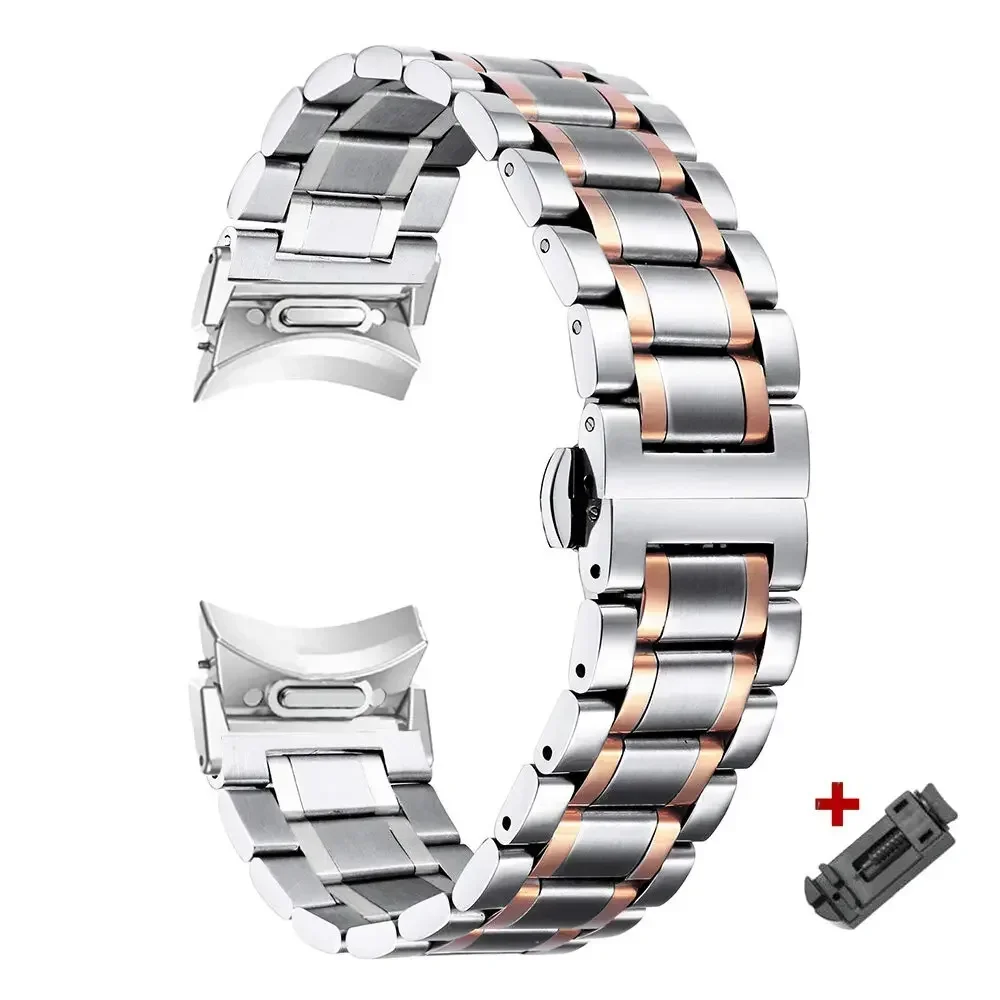 Stainless Steel Strap for Samsung Galaxy Watch 6 Classic 43 47 40 44mm Band No Gaps Quick Fit Metal Strap for Watch 5Pro 45mm