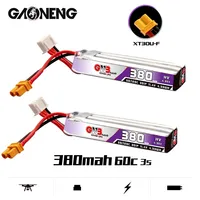 1-10PCS GNB 380mAh 3S 11.4V 60C/120C HV Lipo Battery XT30U-F Plug For FullSpeed TinyLeader whoop3S Drone RC FPV Drone parts