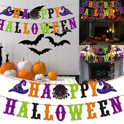 2023 Halloween Decoration Party Supplies Paper Pull Flag Bar Halloween Bar Shopping Mall Window Kids Child Favors Creative gift