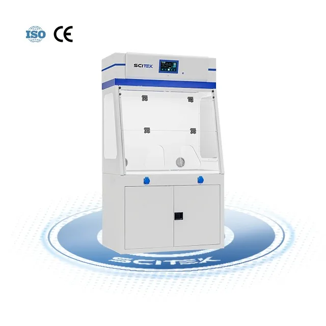 Ductless Fume Hood 7-inch LCD Touch Screen Laboratory 0.4~0.6m/s Airflow Velocity Filter Saturation Alarm System for Lab