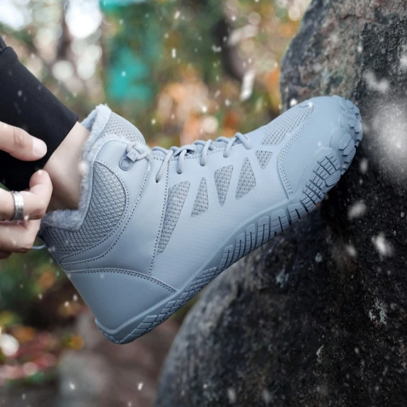 

New Waterproof Fleece Lined Thickened Snow Boots Men Women Outdoor Climbing Shoes Anti Slip Camping Hiking Shoes for Couples