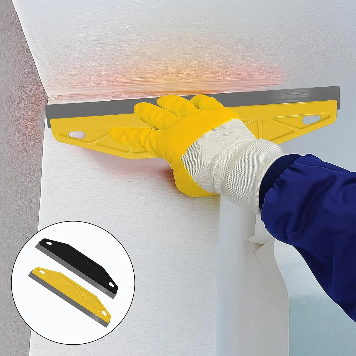 1-10PC Stainless Steel Flexible Scraper Knife Plastic Handle Drywall Putty Trowel for Wallpaper Cleaning Caulk Remover Mud