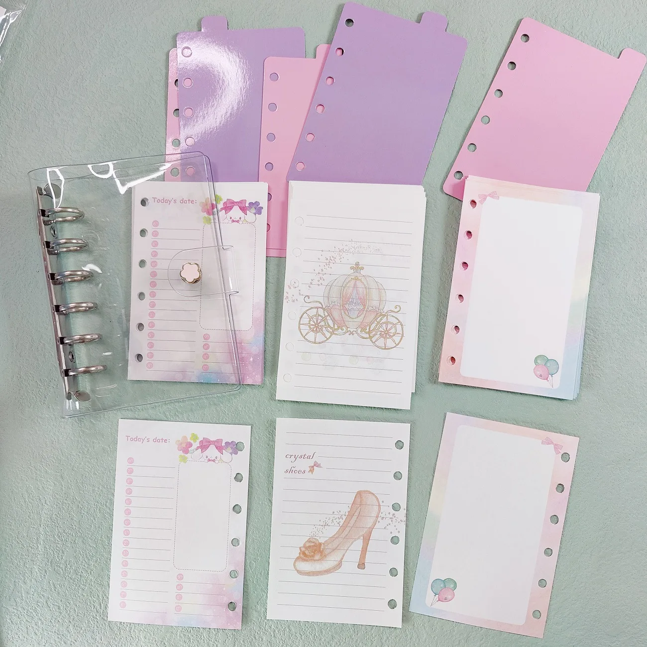 A7 Loose Leaf Notebook Refill Spiral Binder Inner Page Weekly Monthly To Do Line Dot Grid Inside Paper Stationery