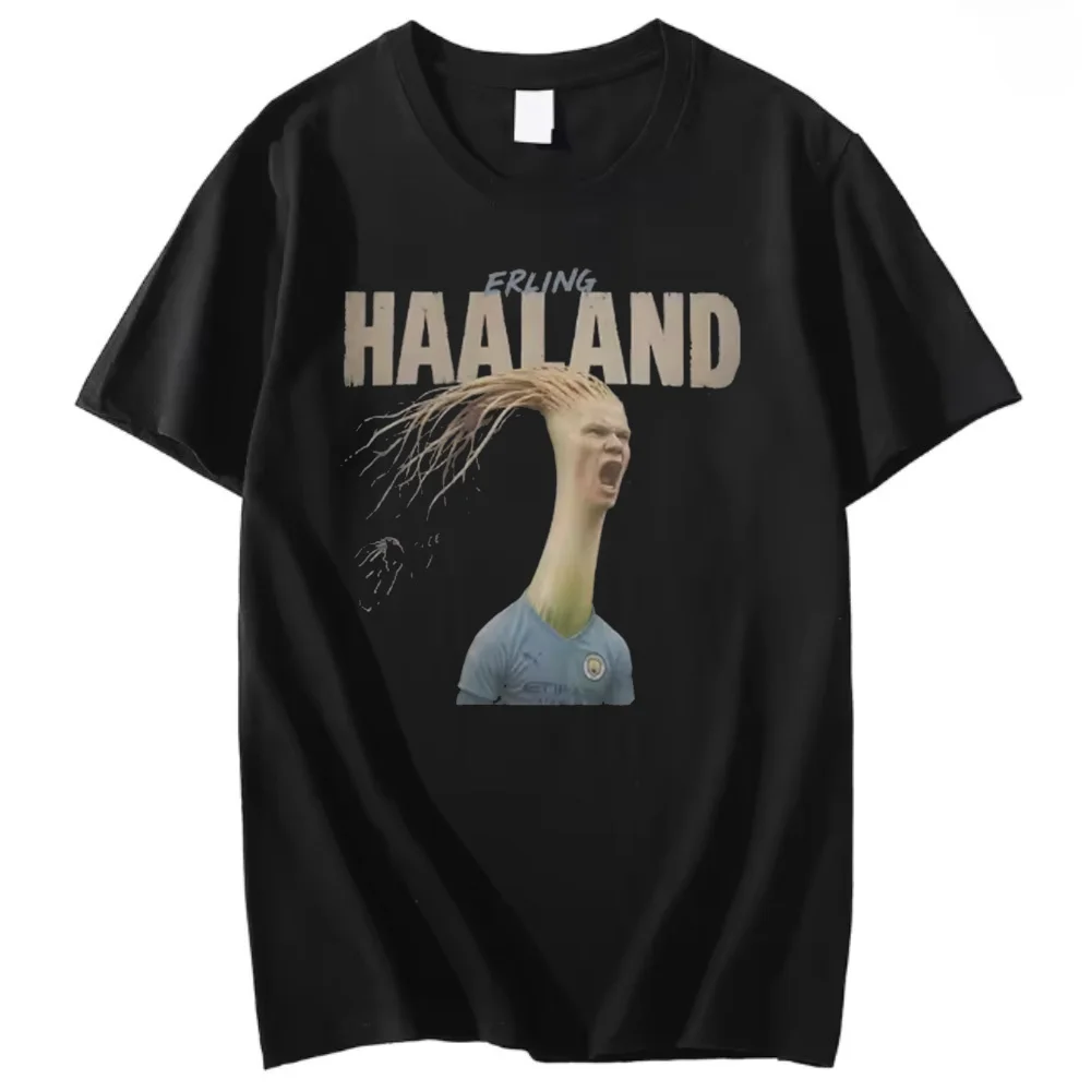 Erling Haaland Norway Vintage Cotton Tshirt For Men Women Round Neck Short Sleeve Tops Shirts 2026 Summer Tops