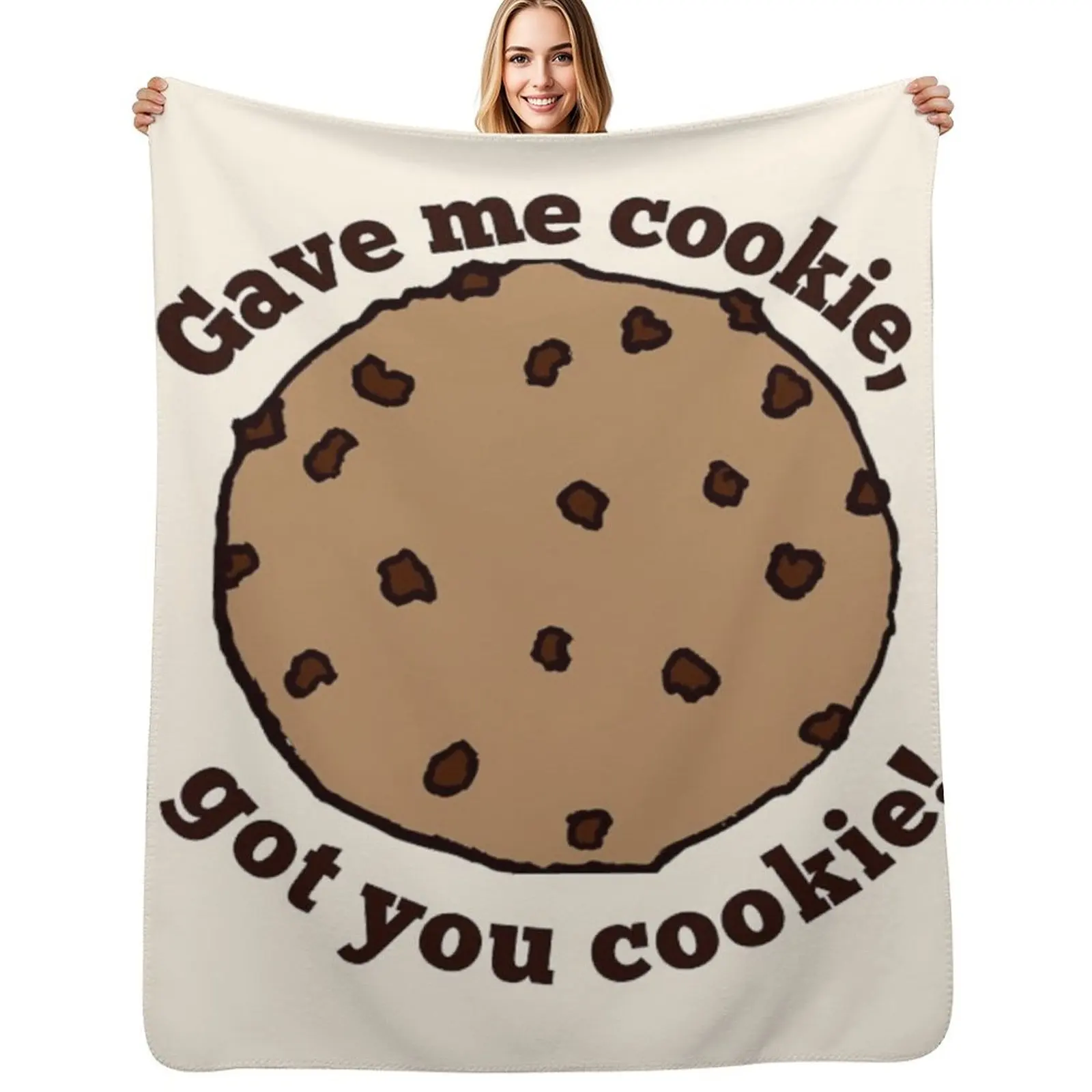 

Gave me cookie, got you cookie Throw Blanket Plaid Blankets For Sofas Decorative Sofa Large Blankets