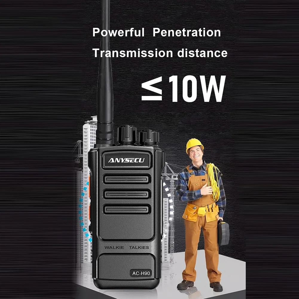 

NEW Walkie Talkie 10W High Power 7.4V Intelligent Noise Reduction Long Distance Communication 2800mAh Encryption Radio