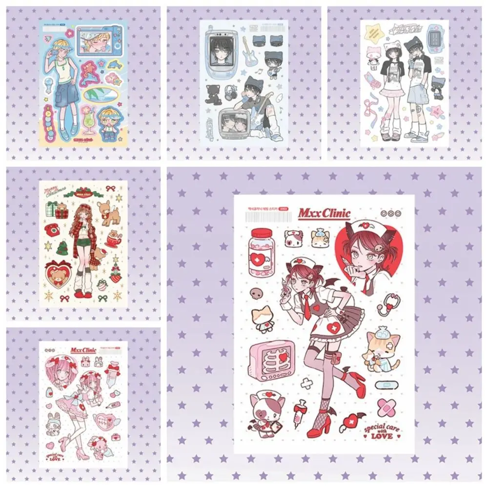 2025 Korea DIY Handbook Decorative Stickers Sexy Cute Sticker Book Cartoon Sweet Art Paper