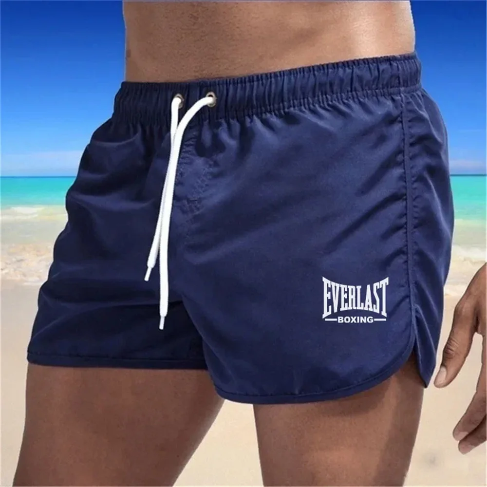 Summer fashion casual breathable quick drying ultra-thin best-selling beach shorts Men\'s swimming shorts + men\'s sports gym spor