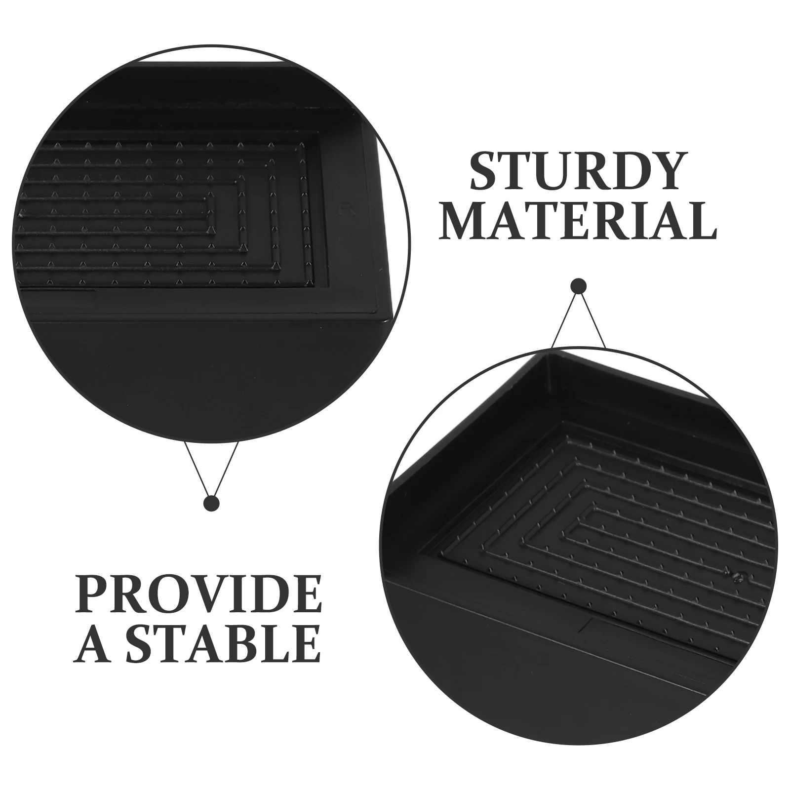 4pcs Rubber Bed Leg Risers Heavy Duty Furniture Lift Blocks Stackable For Sofa Table Chair Desk Dorm Frame Elevator Non-Slip