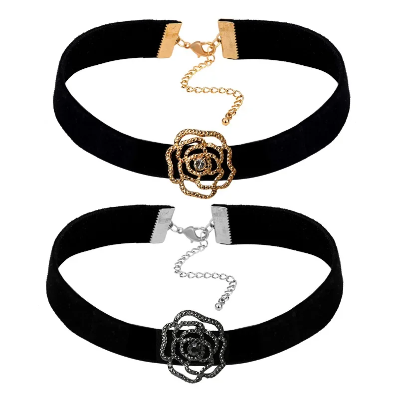 

New rose necklace neckband, female trendy Instagram collarbone chain