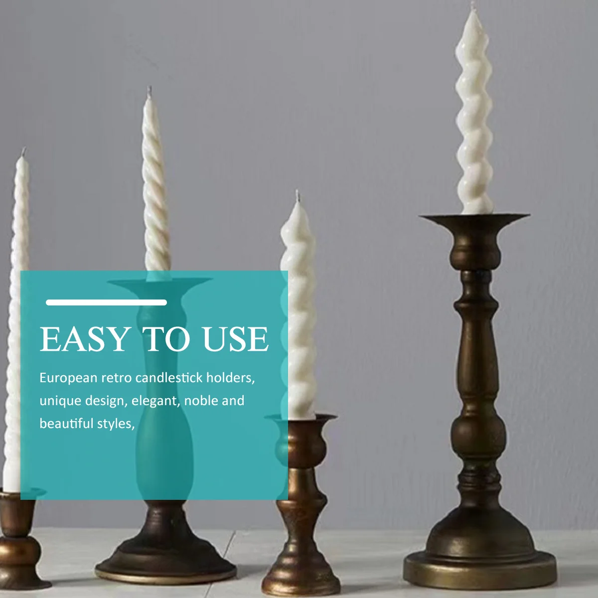 

Iron Holder Retro European Style Stick Holder for Party Wedding Home Decoration Pillar Candles Centerpiece