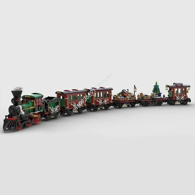 

New 1298pcs Moc 10254 Winter Holiday Train Lengthen Carriages Building Block Toys DIY Educational Bricks Kids Christmas Gift