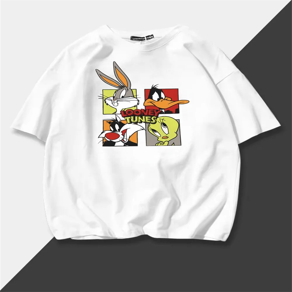

Bunny Eight Guy, Chu Di, Stupid Big Cat, Daphi Duck, Couple Clothing, Pure Cotton Short-Sleeved T-Shirt, Both Men and Women