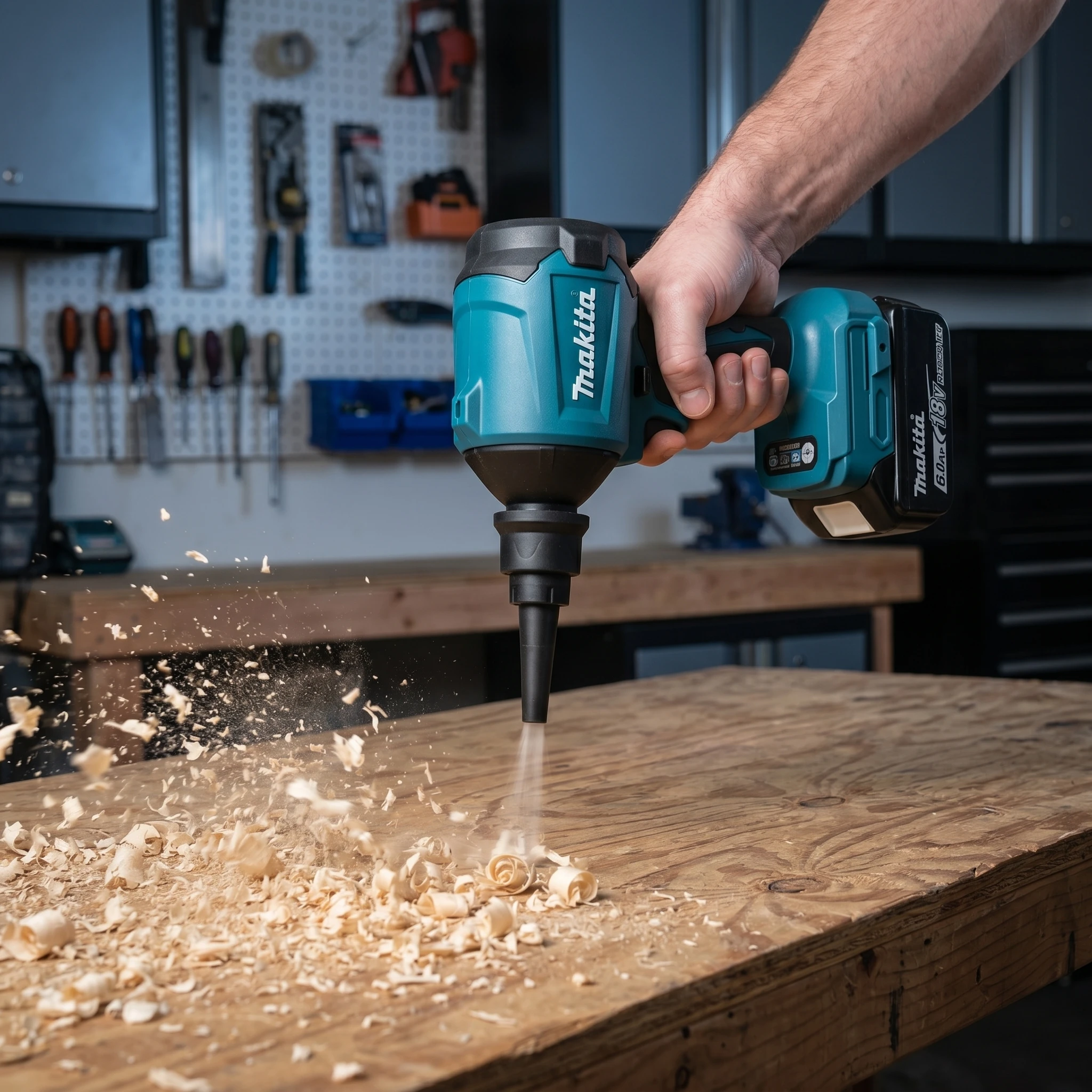 Makita DAS180 18V Cordless Brushless Dust Blower Inflator with 5 Nozzles for Cleaning Dust Removal and Inflation Tasks