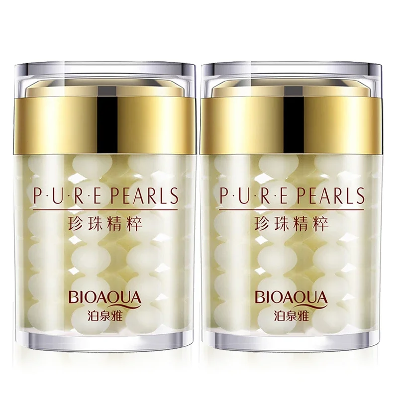 

2pcs BIOAQUA Pure Pearl Face Cream Moisturizing Anti-aging Skin Firming Anti-wrinkle Facial Cream Beauty Health Skin Care