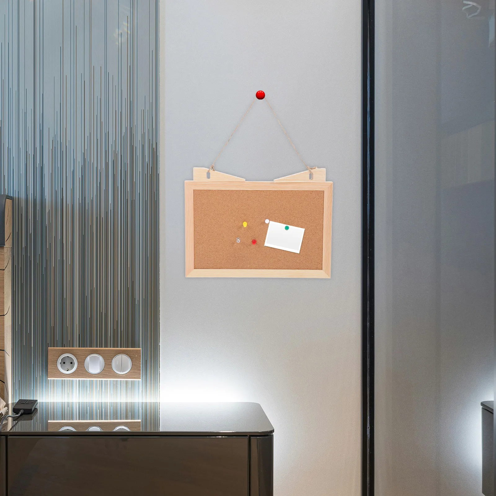 لوحة الفلين المزخرفة مؤطرة لوحة الإعلانات مكتب صغير جدار صور ملاحظات رسائل المنزل مكتب المدرسة لوحات الفلين للمكتب #4