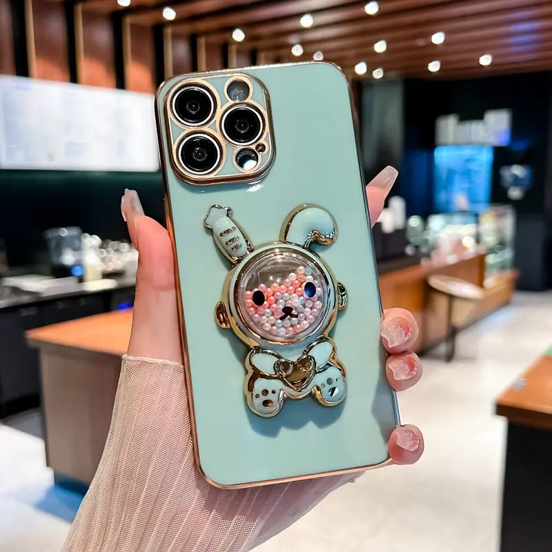 Cute Candy Rabbit Holder Phone Case For MOTOROLA Moto G54 G84 G82 5G G72 G62 G52 G42 G32 G31 G22 G71S G73 G53 G23 G13 G9 Cover