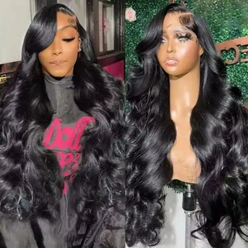 5x5 Кружевные фронтальные предварительно выщипанные человеческие волосы 250 Плотность 30 40 дюймов Объемная волна 13x4 13x6 HD Парики из натуральных волос на кружеве для женщин