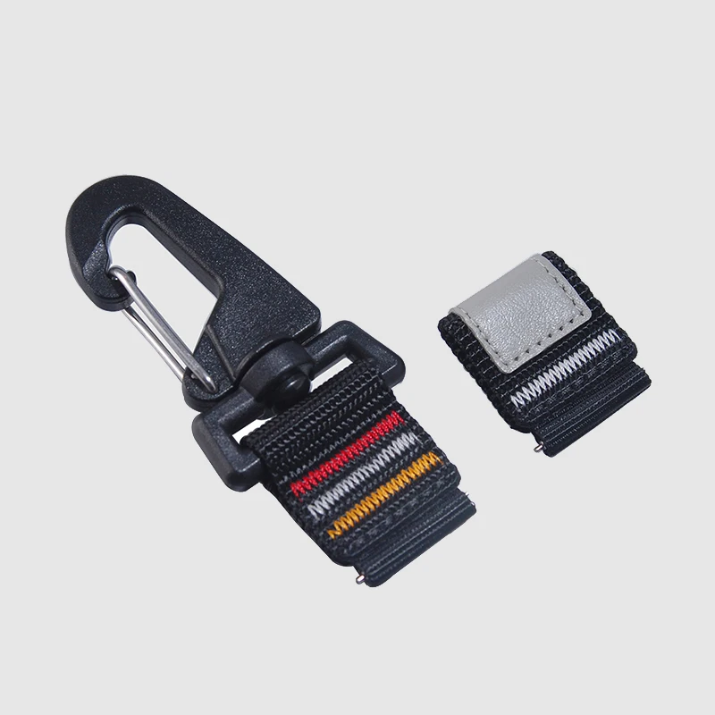 20mm 22mm Quick Release Nylon Carabiner Key Holder Camp Buckle Hook Bag Clip converting wrist watch to a clip watch