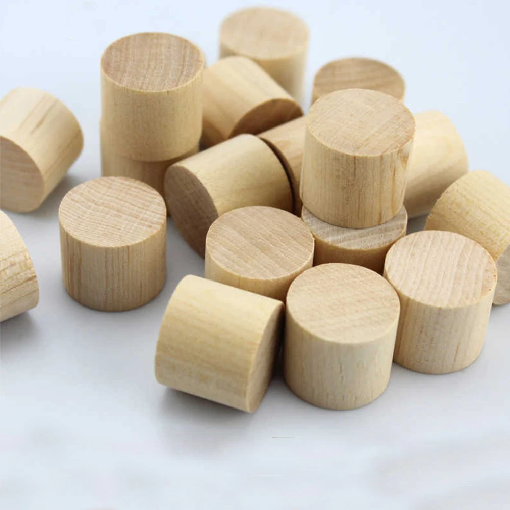 20-100Pcs 19 * 16mm Round Wooden Column Small Wooden Block Round Pier DIY Birch Cylinder Handmade Model Material Accessories