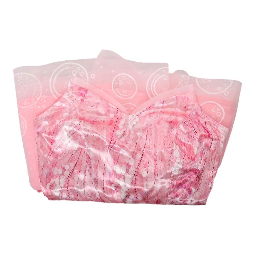 فستان تنكري فاخر من Glinda لفيلم التاج الشريرة زي وردي خيالي ملابس نسائية عقال ملابس بدلة حفلات الهالوين #6