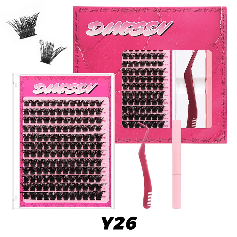 DINGSEN Wimpernverlängerungsset, DIY Make-up, Wimpern, individuelles Wimpern-Set, Bindung und Dichtungsset, Cluster-Wimpernverlängerung, Schönheitswerkzeuge – Detail 16