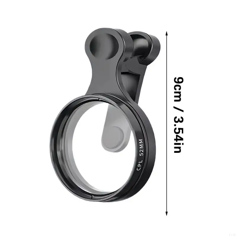 Clip On CPL Polarizing Lens Filter For Smartphone Photography Videography 360 Adjustable Anti Reflection Lens F19E
