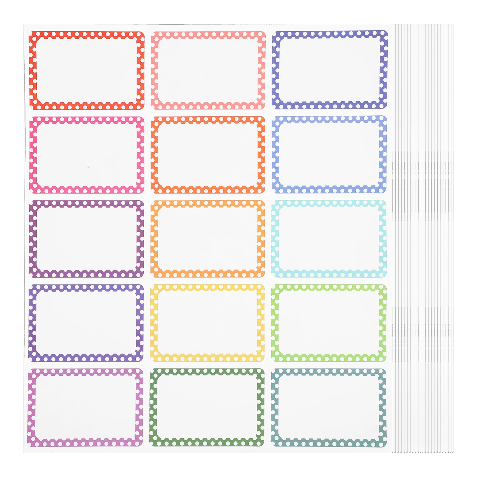 

23 Sheets Blank Stickers Adhesive Sticker Tags Tag Labels Colorful Stickers For Classroom Locker Bottle Classifying Supply