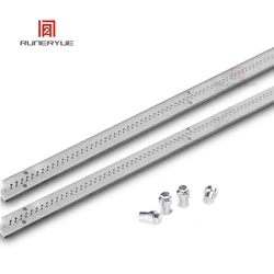 Rail d'engrenage en acier galvanisé pour portail coulissant, fermeture à glissière métallique T1 avec vis, moteur de portail, 8mm, 4m, 13 pieds