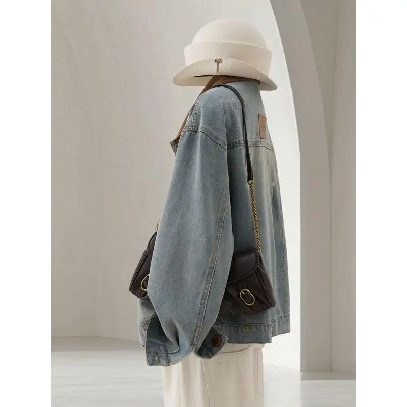 

Мужская джинсовая куртка в стиле ретро, осенне-зимняя, больших размеров, модная, универсальная, для пар...